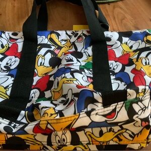Disney Black and White Duffel Bag with Classic Character Prints